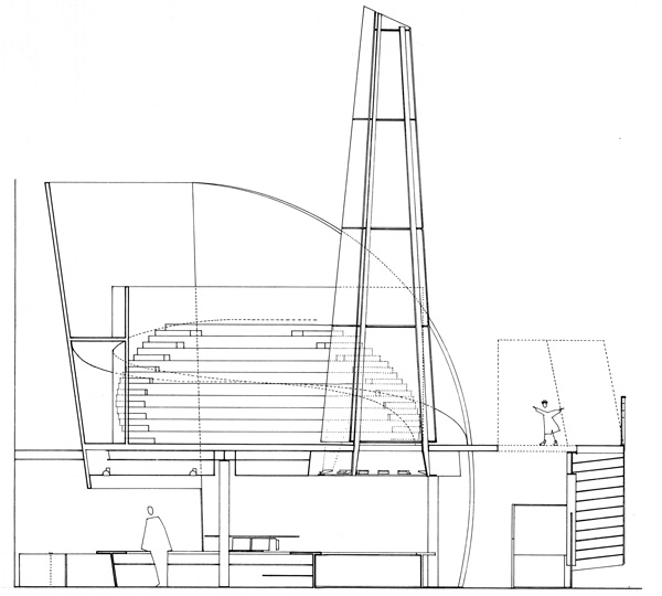 BIBLIOTECA_INFANTIL_CONDE_DUQUE_SECCION_TRANSVERSAL_BARCO Y CONO DE LUZ