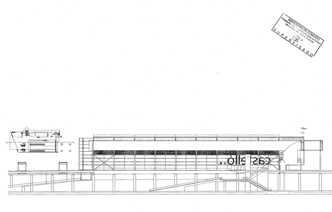 NUEVA_ESTACION_FERROCARRIL_CASTELLON_SECCION LONGITUDINAL_ALZADO ESTE INTERIOR