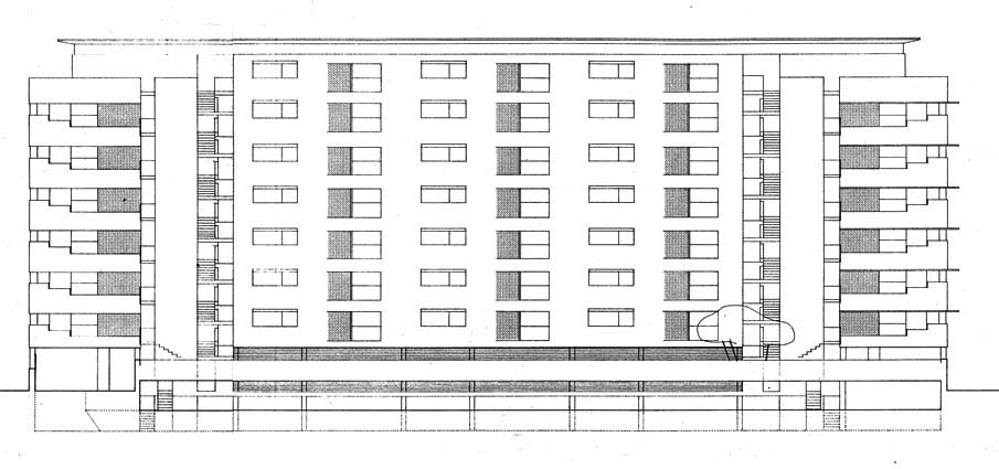 67VPO_LAS_ROSAS_ALZADO TRASERO SOBRE ZONA DE GARAJE Y JARDIN