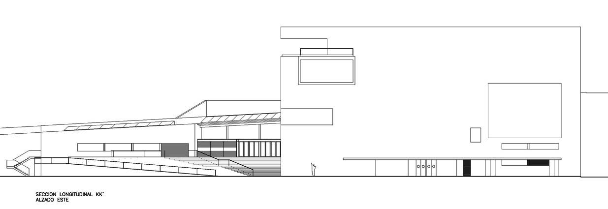 TEATRO_AUDITORIO_SABINANIGO_ALZADO ESTE CON ACCESO PRINCIPAL