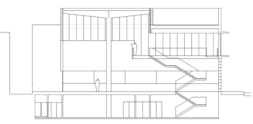 AYUNTAMIENTO_PIZARRA_SECCION LONGITUDINAL POR ESCALERA PRINCIPAL