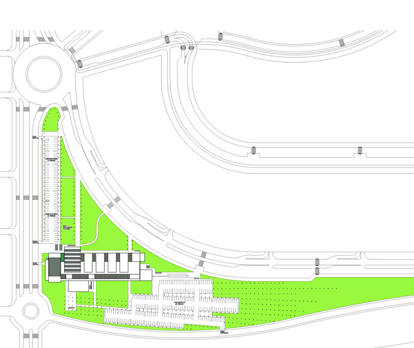 ESCUELA UNIVERSITARIA SALUD_MALAGA_PLANO DE PROPUESTA GENERAL E INTEGRACION URBANA