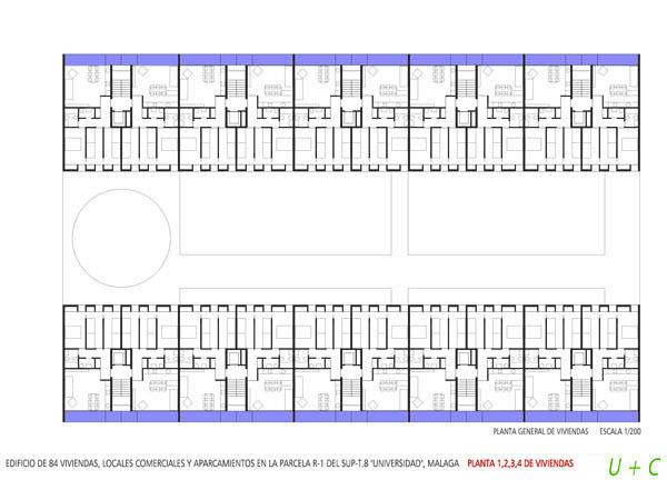 84VPO_UNIVERSIDAD_MALAGA_PLANTA TIPO VIVIENDAS