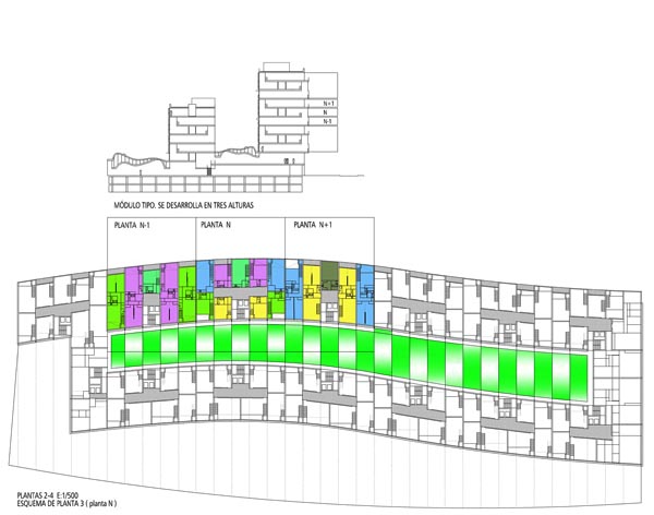 VIVIENDAS_AVE_ZARAGOZA_PLANTA TIPO DE VIVIENDAS | MODULO DE EDIFICIO