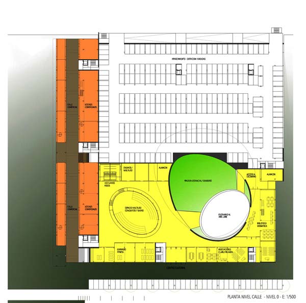 VIVIENDAS_UNIVERSITARIAS_ZARAGOZA_PLANTA BAJA_ACCESO PRINCIPAL