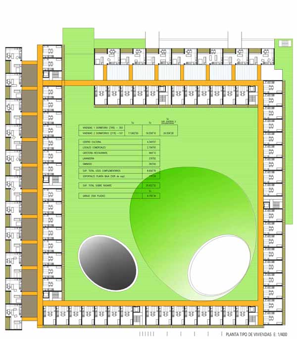 VIVIENDAS_UNIVERSITARIAS_ZARAGOZA_PLANTA TIPO DE VIVIENDAS-APARTAMENTOS