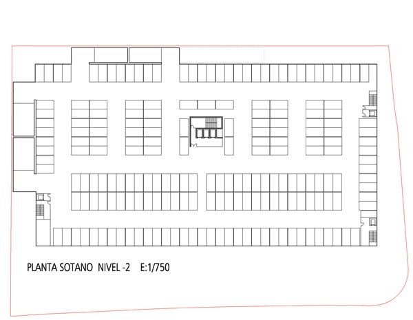 EDIFICIO_ADMINISTRATIVO_SEVILLA_PLANTA SOTANO DE GARAJE