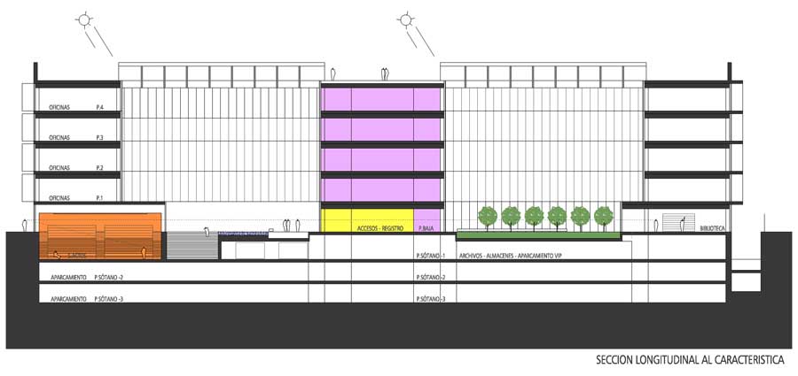 EDIFICIO_ADMINISTRATIVO_SEVILLA_SECCION LONGITUDINAL TIPO
