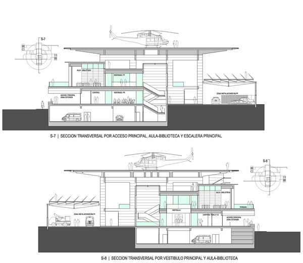 2011_CSMMM_SANJAVIER_SECCIONES POR ACCESO PRINCIPAL_VESTIBULO_Y_BIBLIOTECA